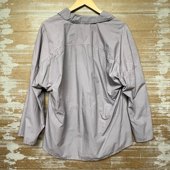 OSKA Oversized Cotton Blouse Purple Laggen Look Minimalist Prairie Womens M - Picture 6 of 7